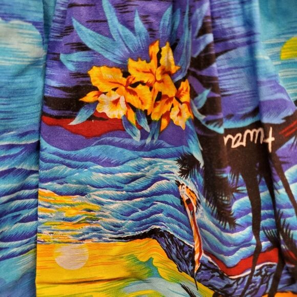 Royal Creations Made in Hawaii Aloha Blue Bungee Sundress 4T - Picture 3 of 6